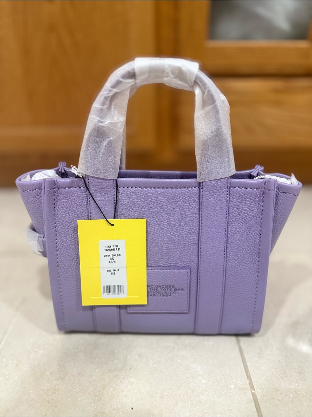 NWT Marc Jacobs the leather small tote bag - lilac - Picture 3 of 10